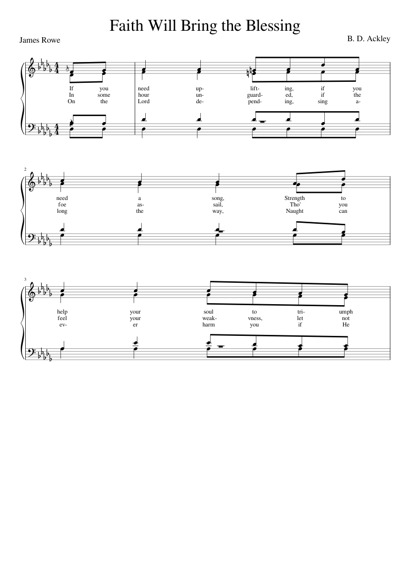 If you need uplifting if you need a song (Ackley)