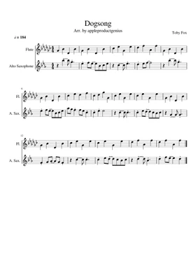 Free dogsong by Toby Fox sheet music | Download PDF or print on  Musescore.com