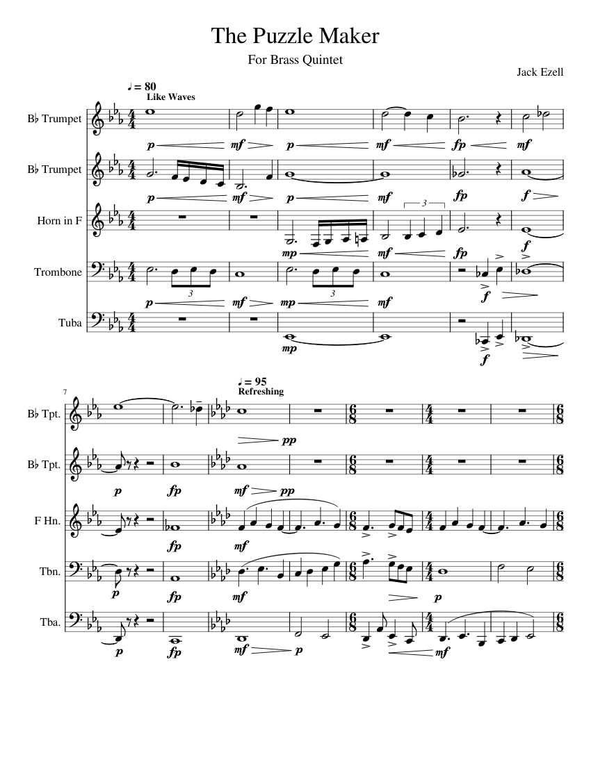 The Puzzle Maker for Brass Quintet