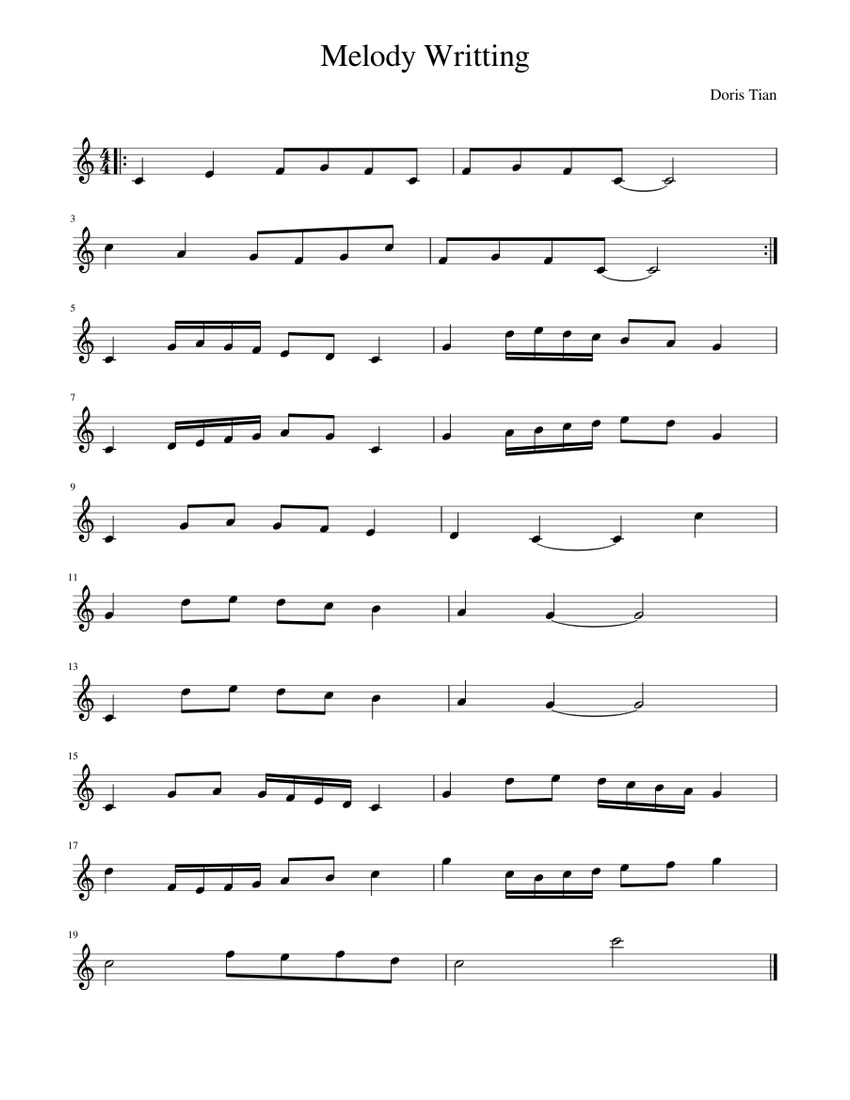 melody-writting-sheet-music-for-piano-solo-musescore