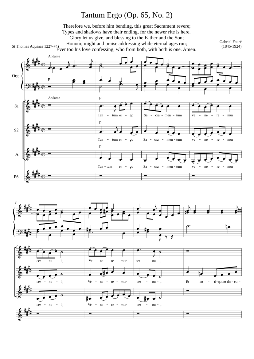 Tantum Ergo Op. 65 No. 2