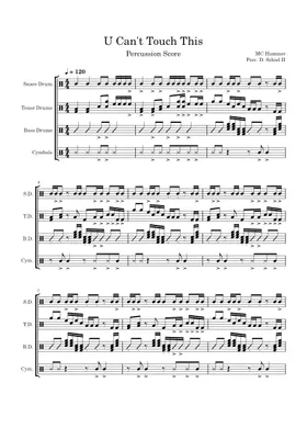 Free U Cant Touch This by MC Hammer sheet music | Download PDF or print on  Musescore.com