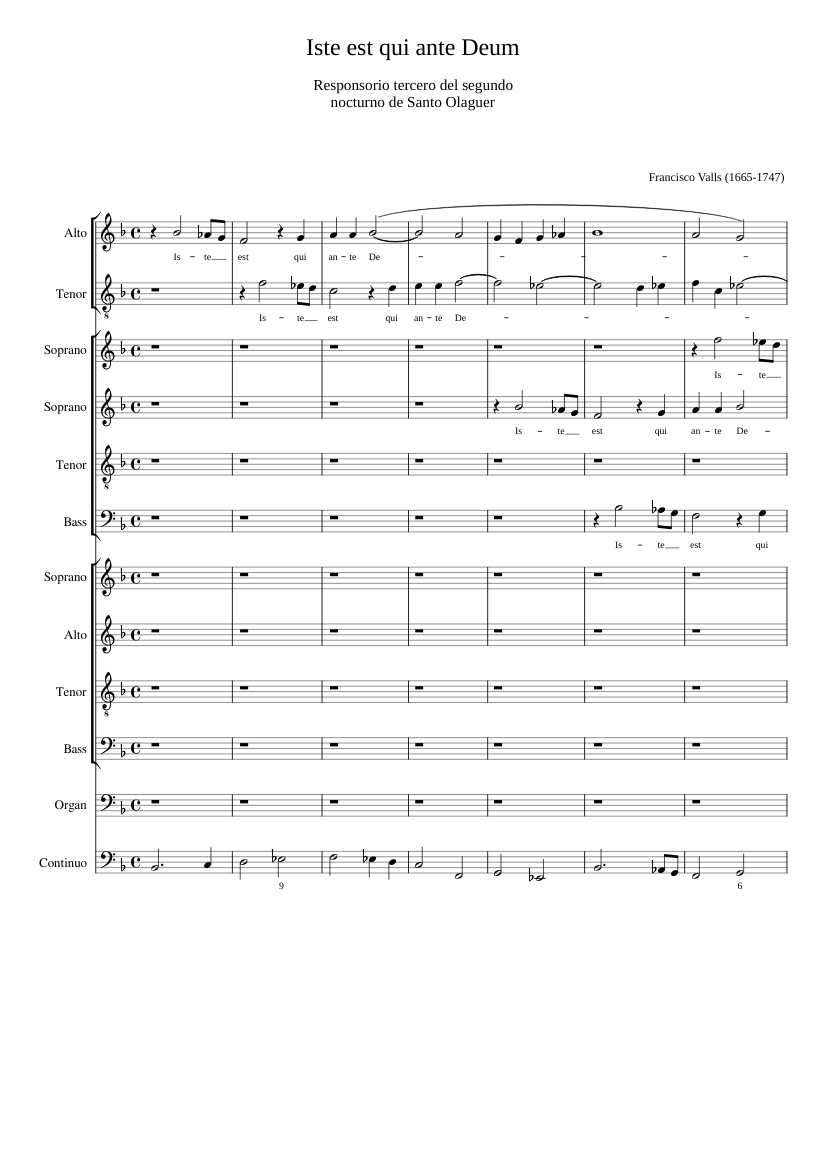 Iste est qui ante Deum