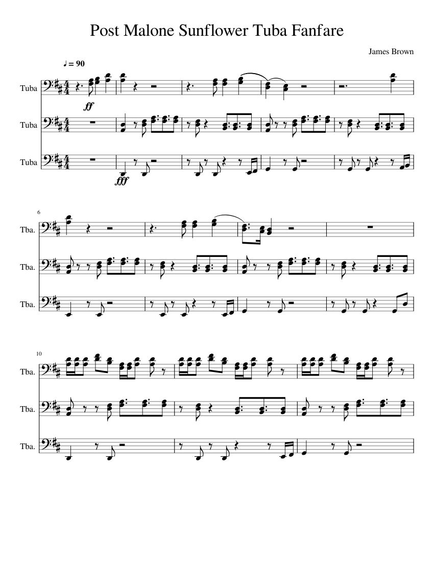 Post Malone Sunflower Tuba Fanfare