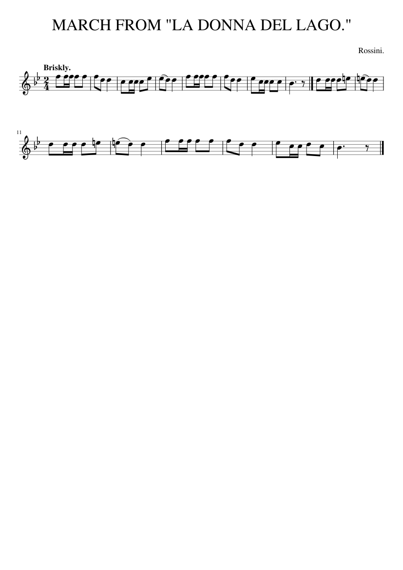 MARCH FROM LA DONNA DEL LAGO.