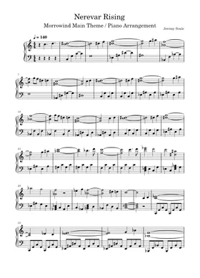 Nerevar Rising – Jeremy Soule Morrowind Main Theme (Nerevar Rising) Sheet  music for Piano (Solo) Easy | Musescore.com