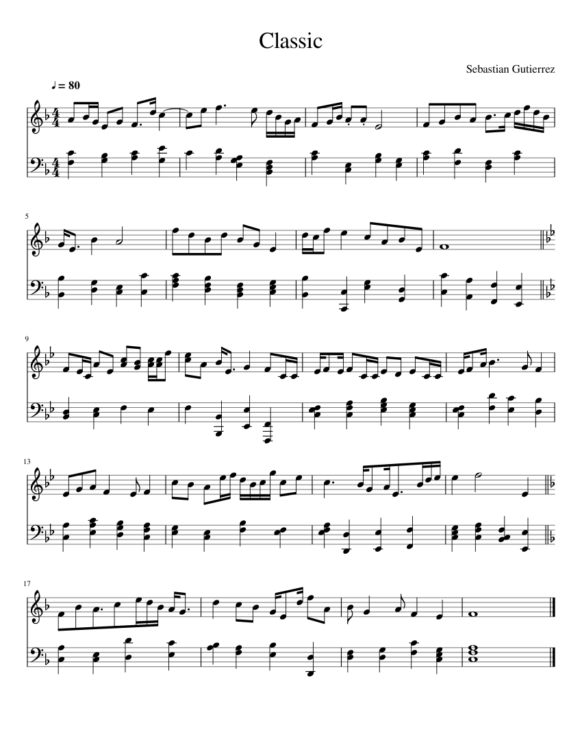 Classic Sheet music for Piano (Solo) | Musescore.com