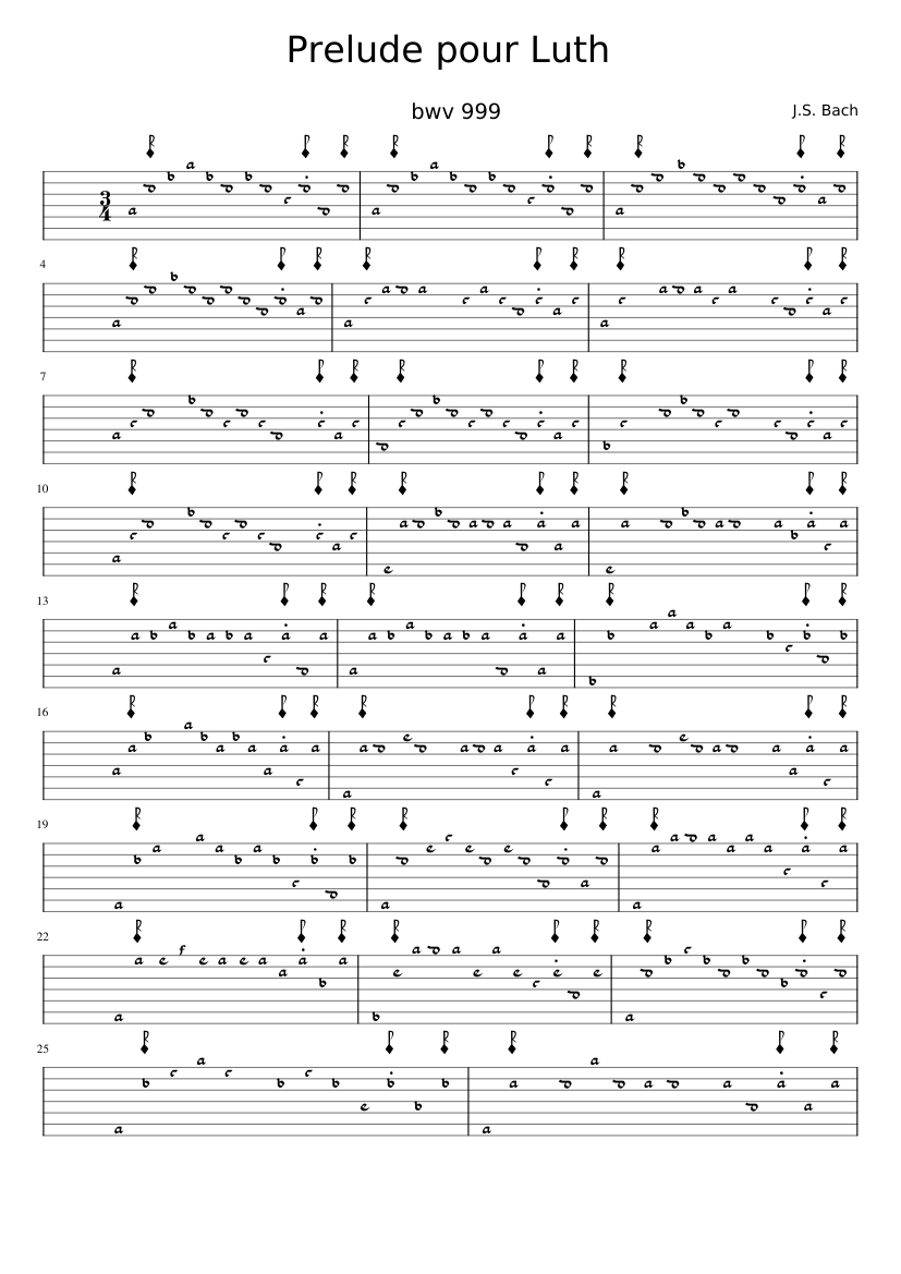 Prelude in C minor BWV 999