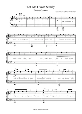 Free Let Me Down Slowly by Alec Benjamin sheet music | Download PDF or  print on Musescore.com