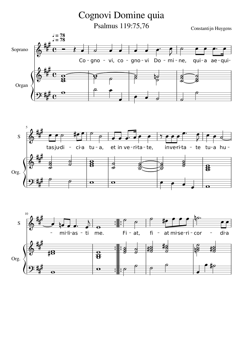 Cognovi Domine quia