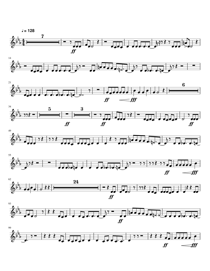 Seven Nation Army Flute Sheet music for Flute (Solo)