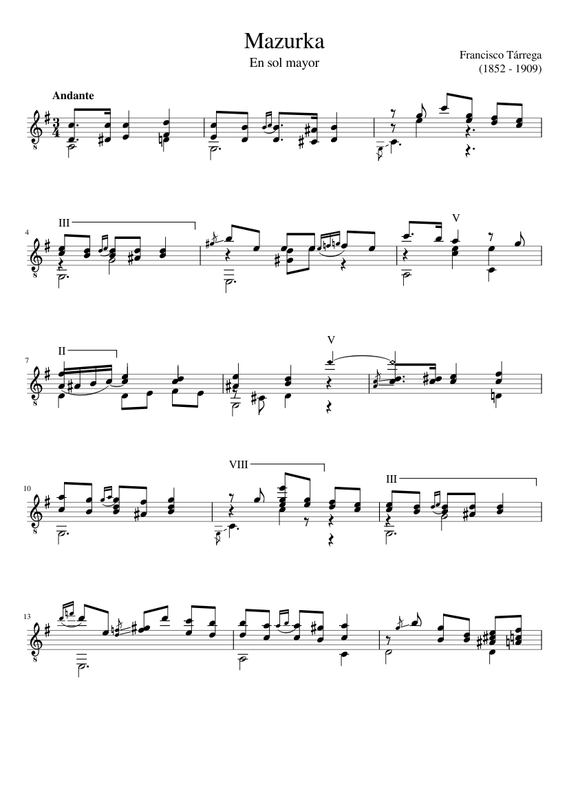 Mazurka in G major