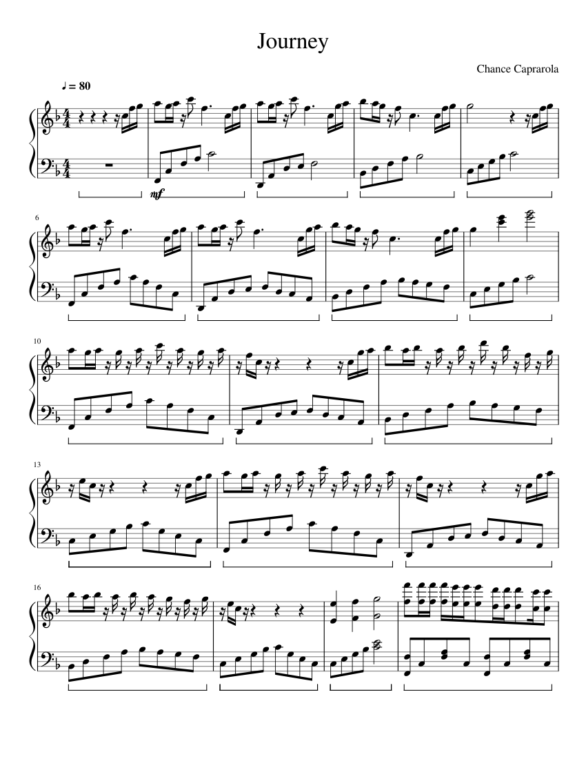 Journey Sheet music for Piano (Solo) | Musescore.com