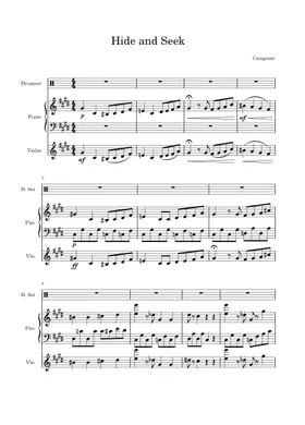 Hide and Seek: Vocaloid Sheet music for Viola (Solo)