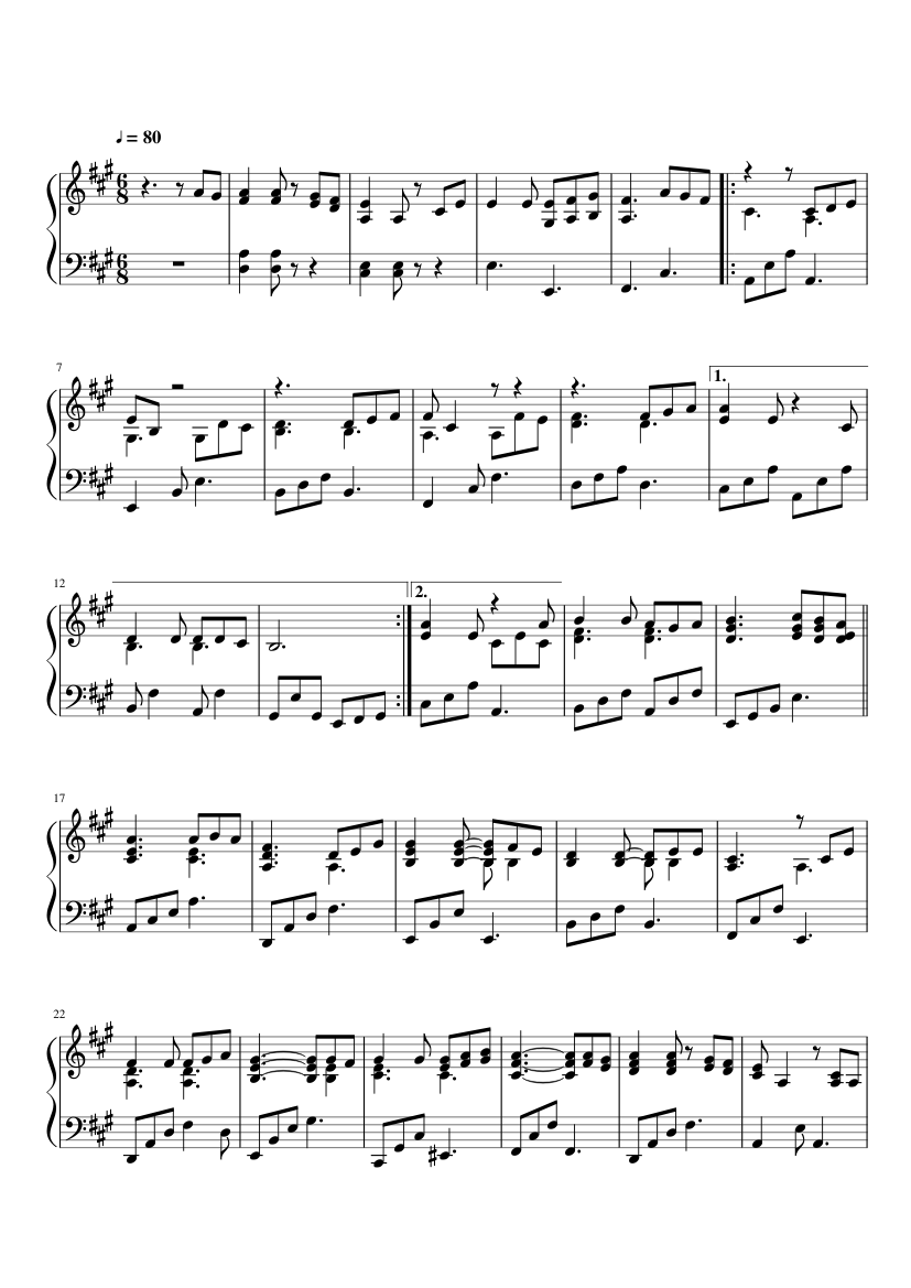 Tulkoon joulu Sheet music for Piano (Solo) Easy | Musescore.com