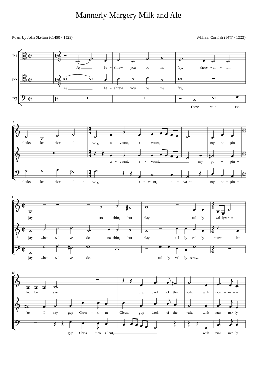 Mannerly Margery Milk and Ale