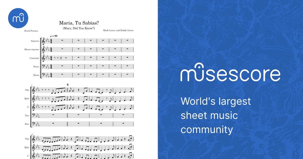 Maria, Tu Sabias Sheet music for Synthesizer (Church Choir) | Musescore.com