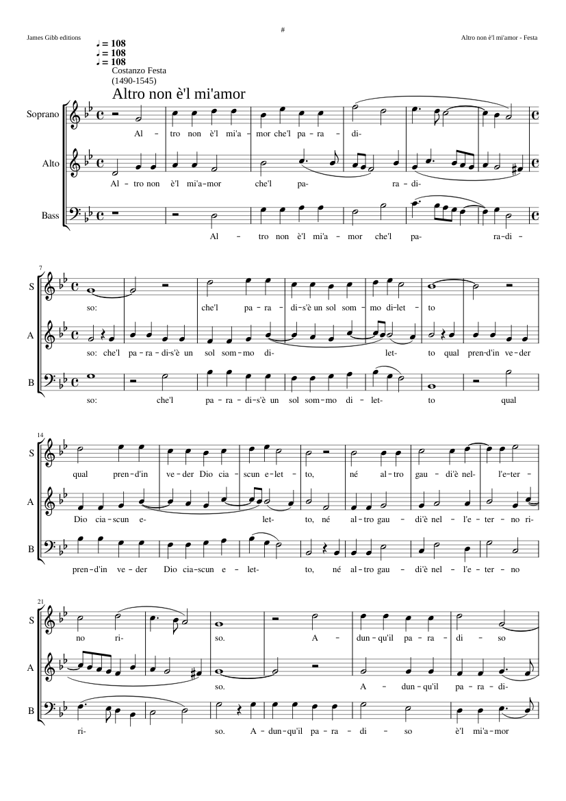 Altro non è'l mi'amor