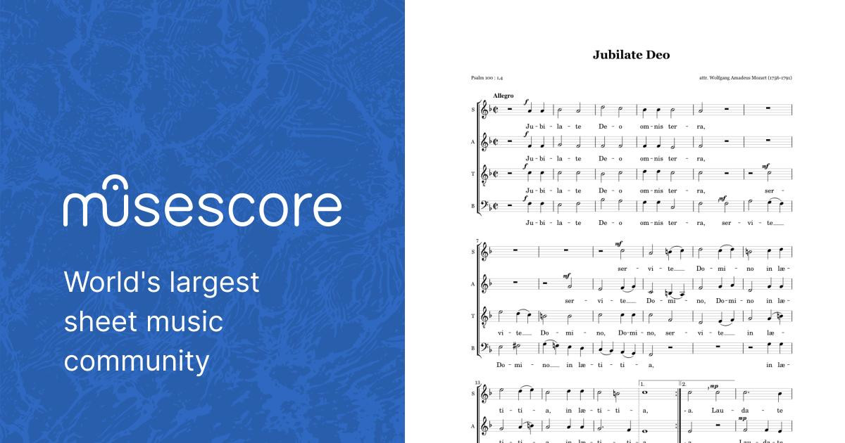 Jubilate Deo - Michael Praetorius Sheet music for Tenor, Bass voice  (Choral)