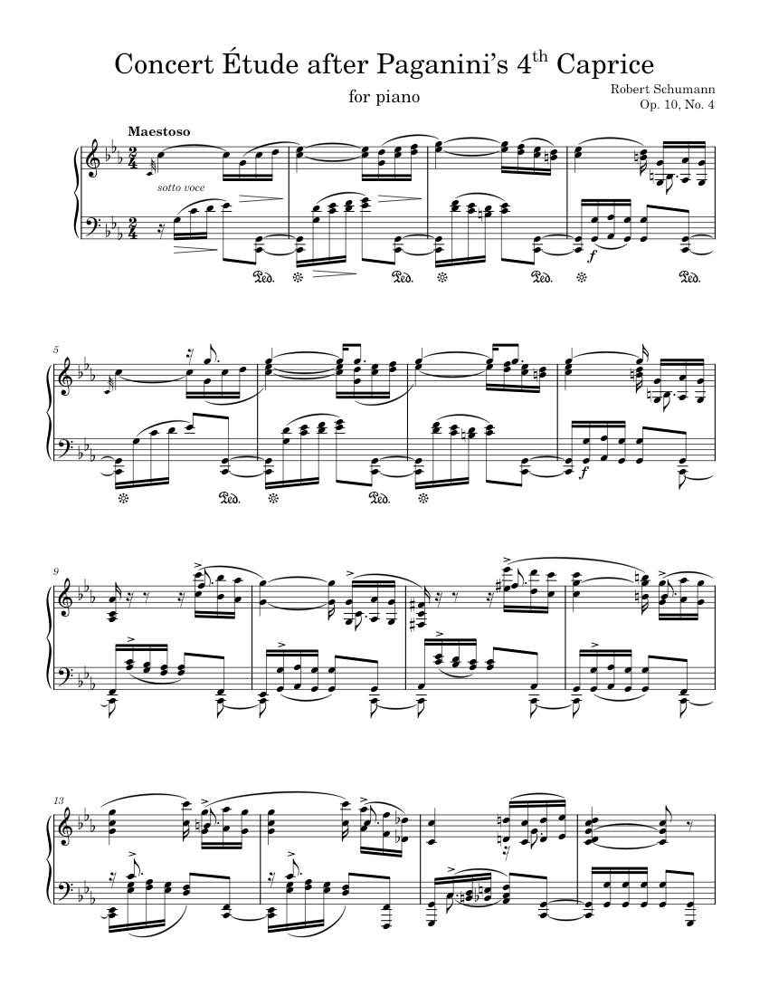 6 Concert Etudes after Paganini Caprices Op.10