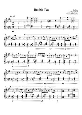 Free Bubble Tea by dark cat, juu, Cinders sheet music | Download PDF or  print on Musescore.com