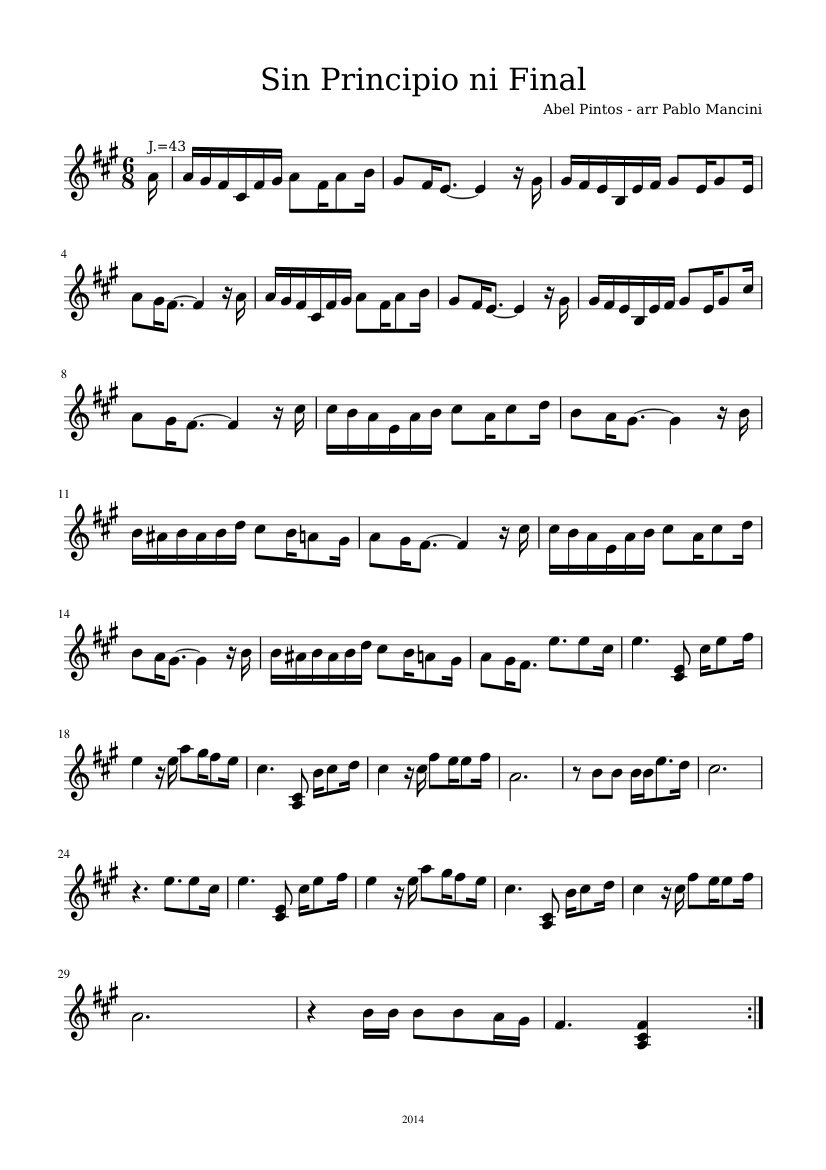 vertical Pickering Desigualdad Sin Principio ni Final Abel Pintos Sheet music for Saxophone other (Solo) |  Musescore.com