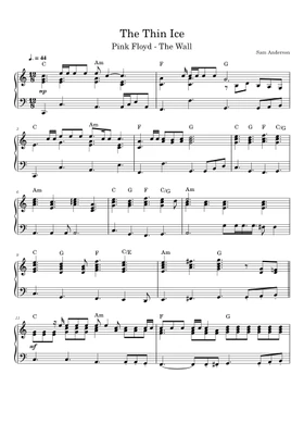 Free the thin ice by Pink Floyd sheet music | Download PDF or print on  Musescore.com