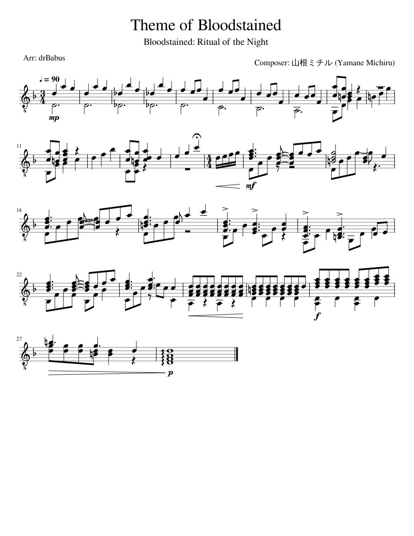 Theme of Bloodstained
