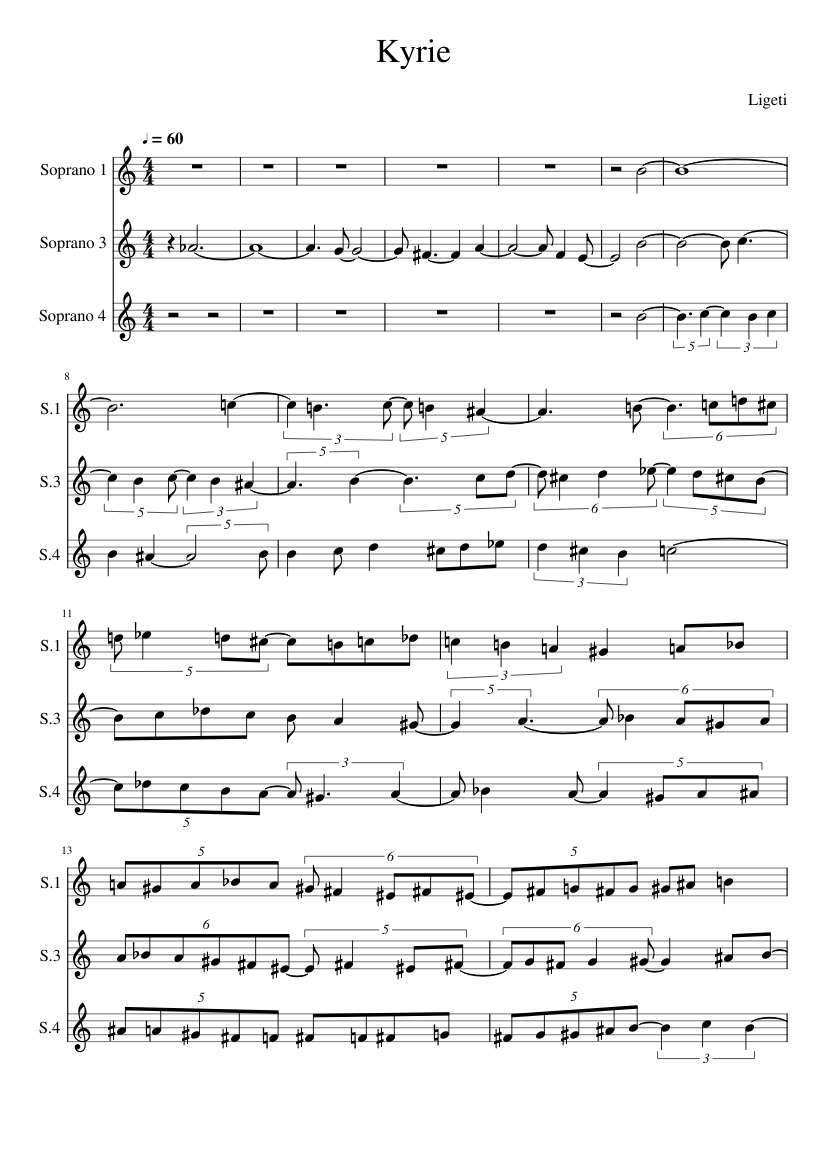 Kyrie Ligeti SOPRANOS