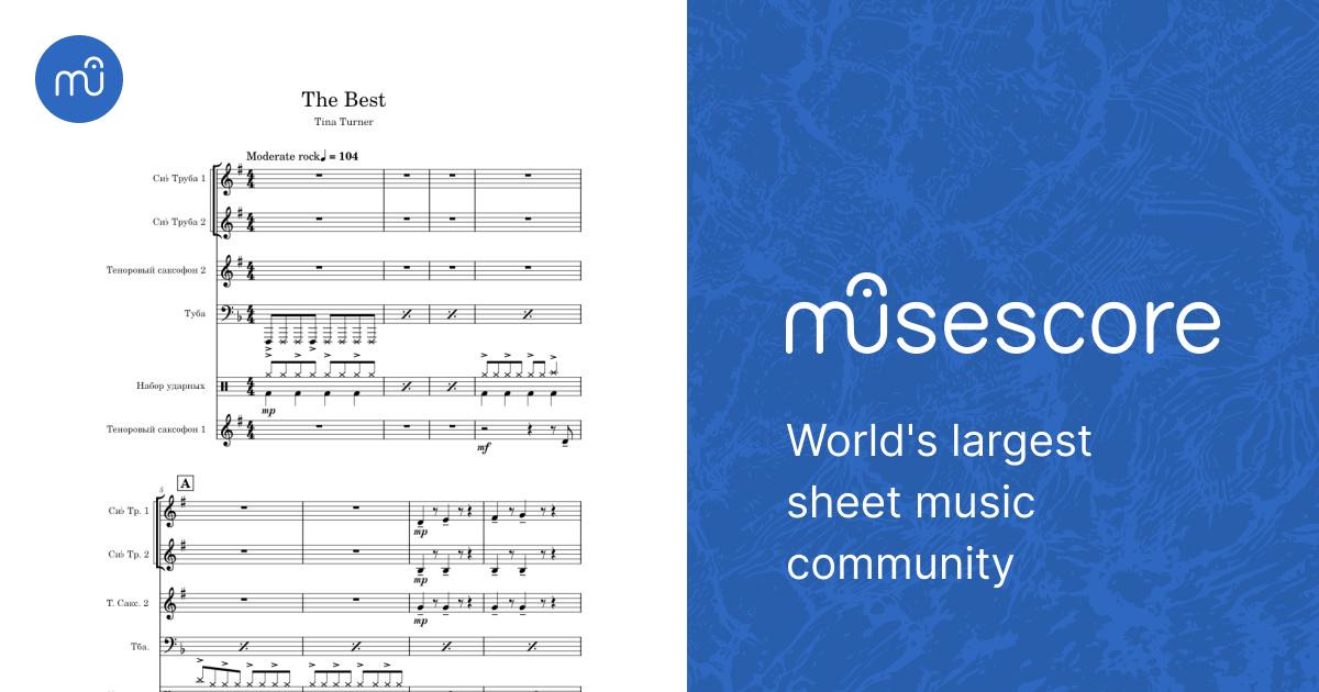 Simply the best Tina Turner The Best Sheet music for Tuba, Saxophone