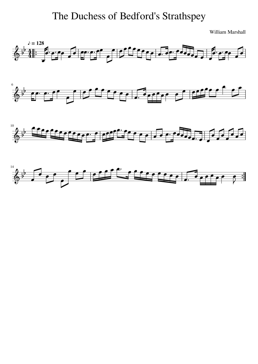 The Duchess of Bedford's Strathspey