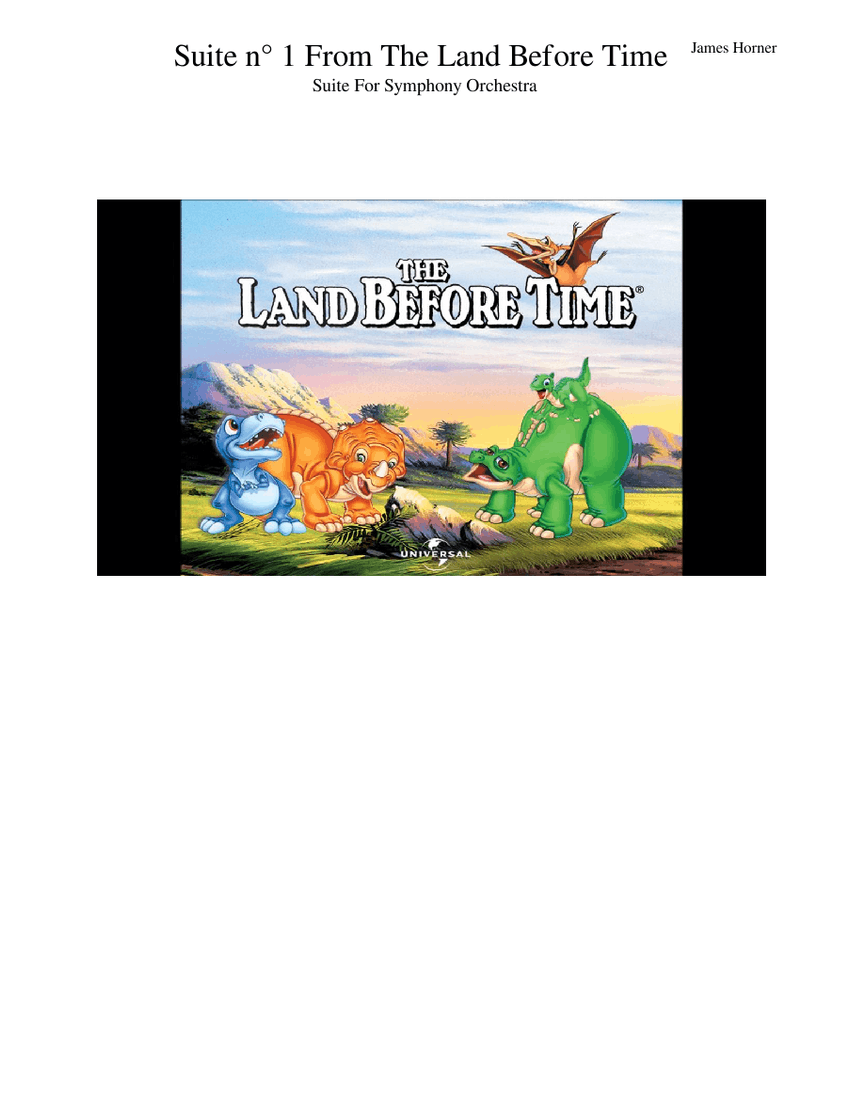 Suite n°1 From The Land Before Time Sheet music for Piano, Trombone,  Soprano, Alto & more instruments (Symphony Orchestra) | Musescore.com