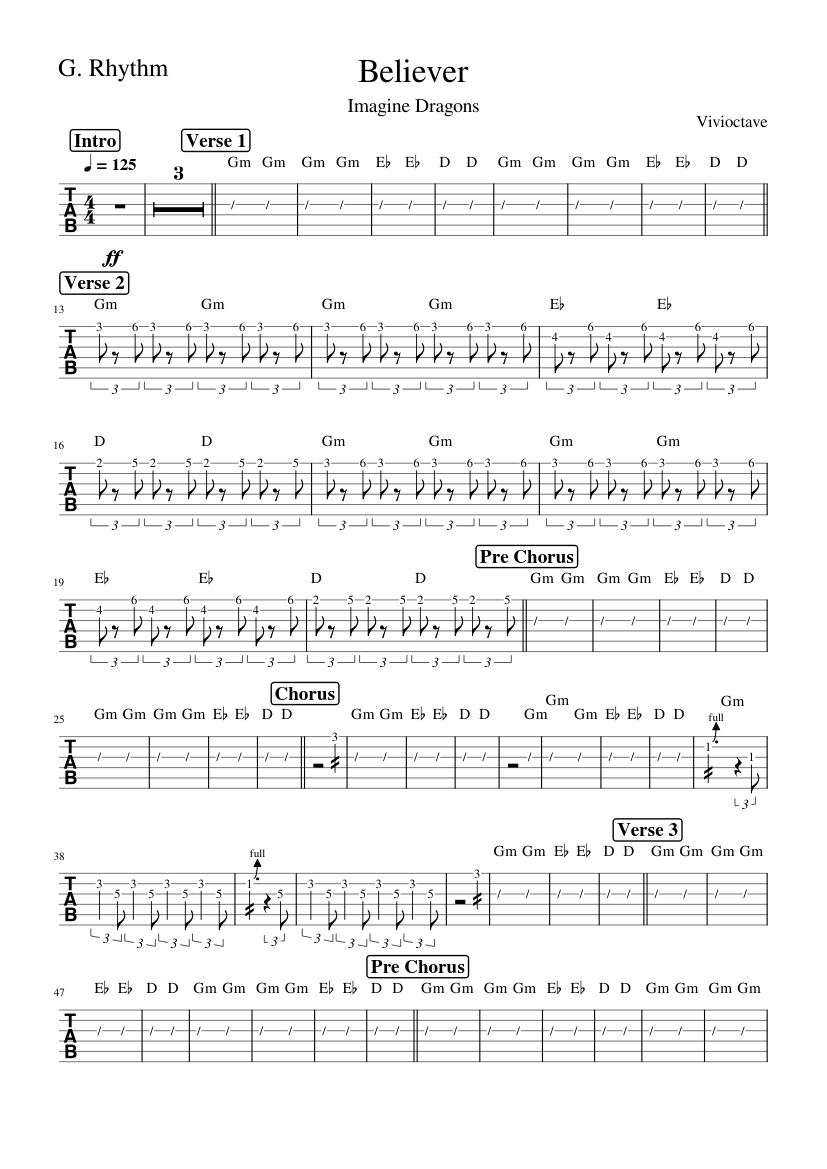 Believer – Imagine Dragons Believer - Imagine Dragons Mini Orchestra-G ...