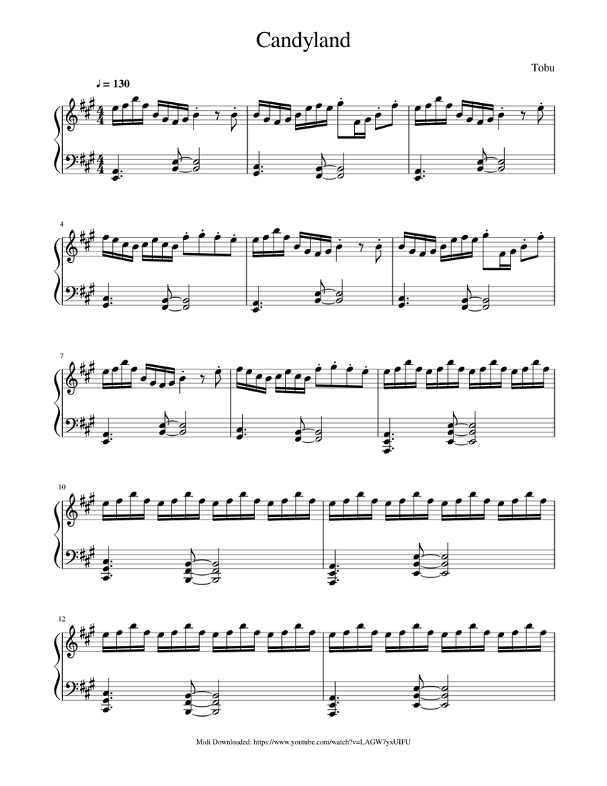 Tobu Candyland Sheet Music For Piano Solo Musescore Com Looking to download safe free latest software now. tobu candyland sheet music for piano