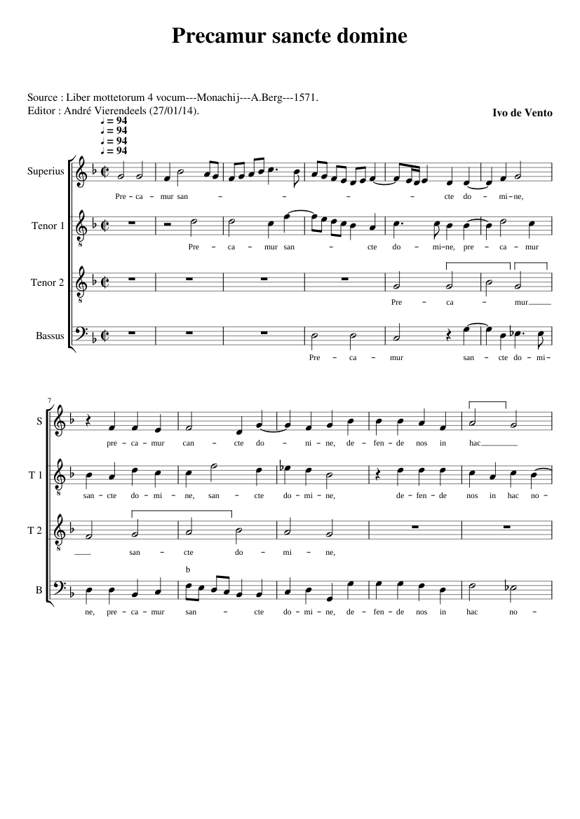 Precamur sancte Domine