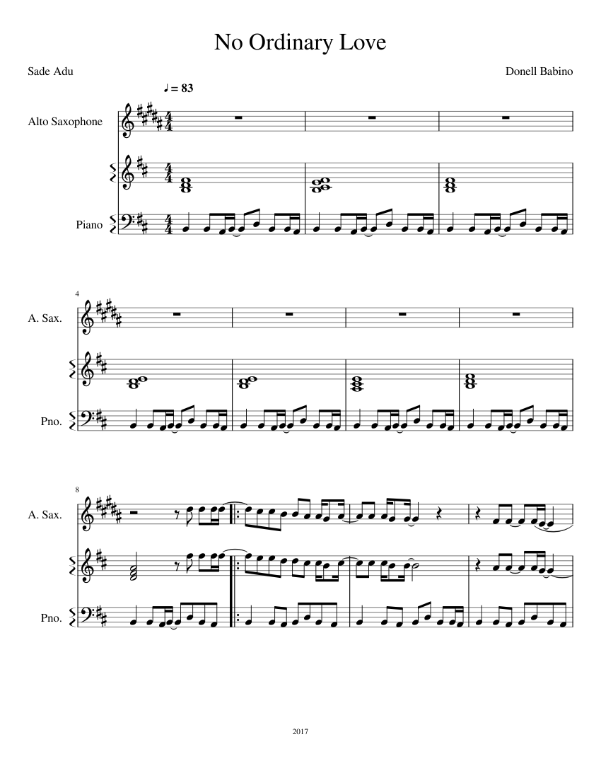 No Ordinary Love complete piano tutorial