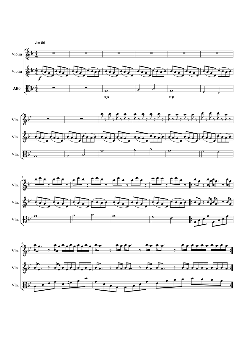 Lux aeterna - Clint Mansell Sheet Music for Violin (Mixed Trio
