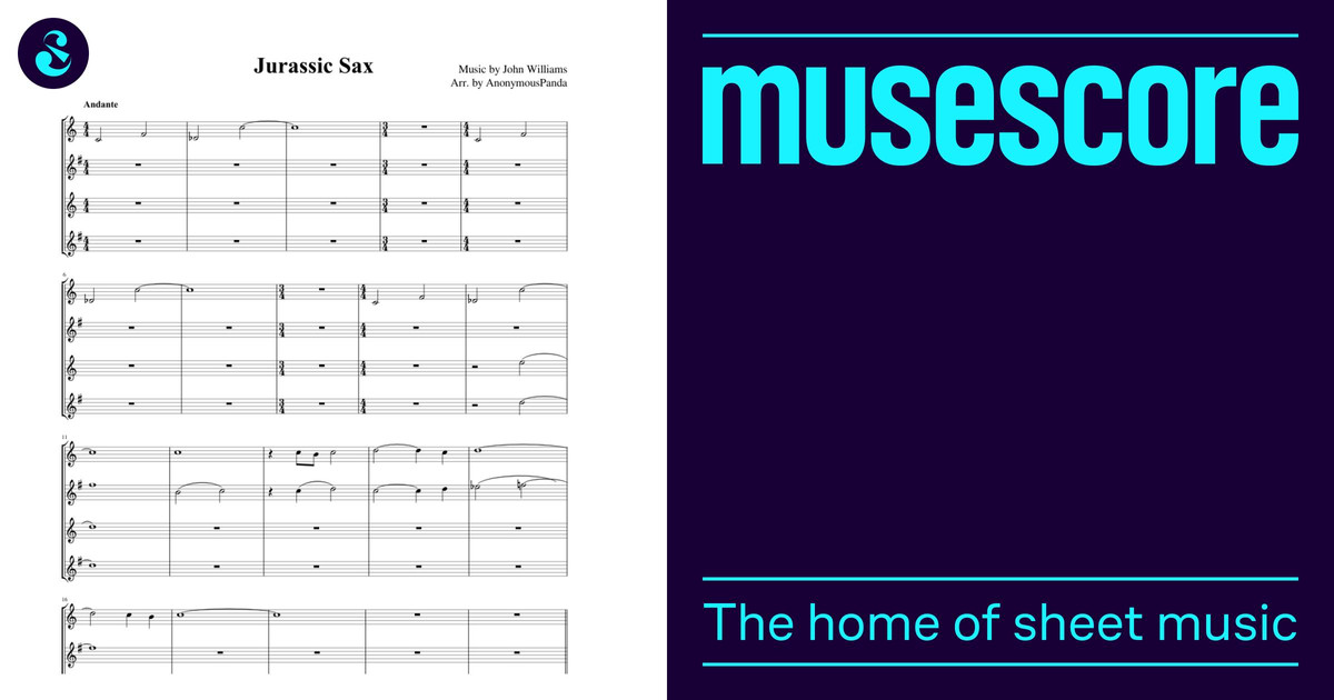 Jurassic Sax // Jurassic Park Medley Sheet music for Saxophone alto, Saxophone tenor, Saxophone