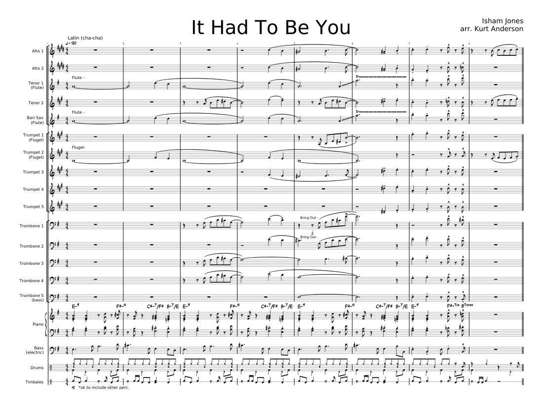 It Had To Be You – Isham Jones Sheet Music with Chords for Piano ...
