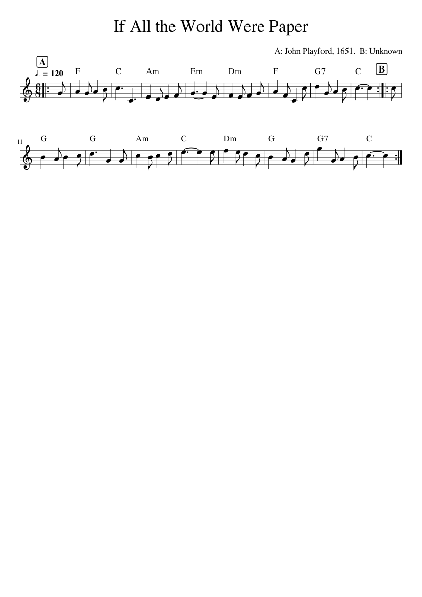 IF ALL THE WORLD WERE PAPER