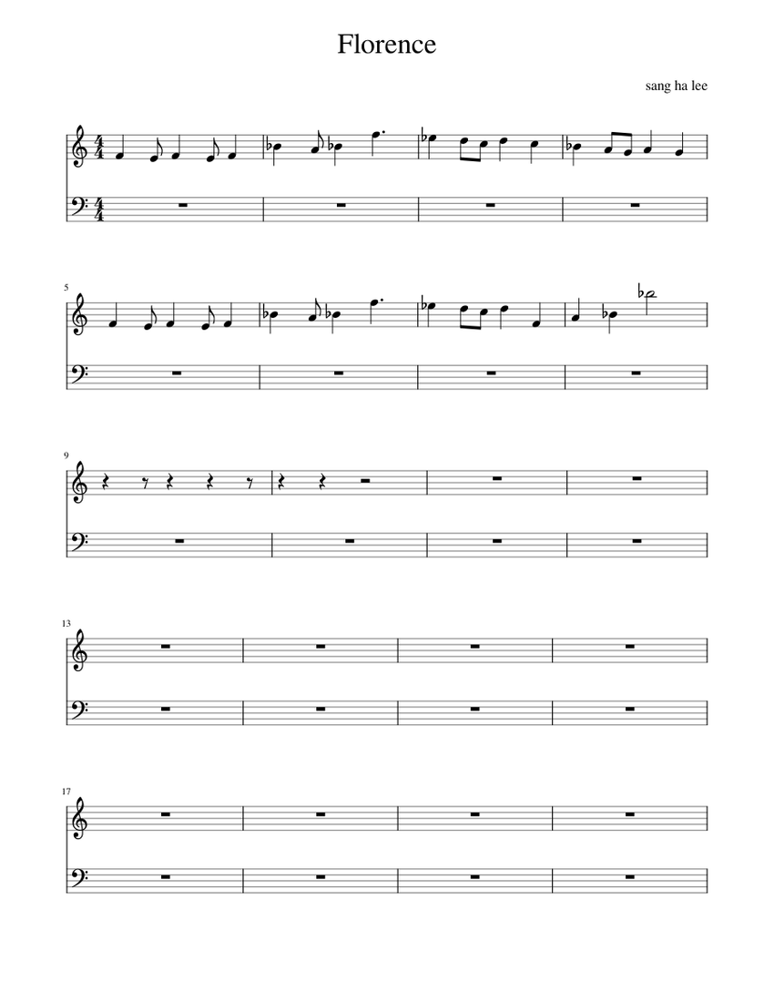 Florence - piano tutorial