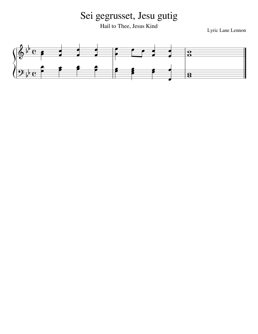 Sei gegrüsset Jesu gütig BWV 768