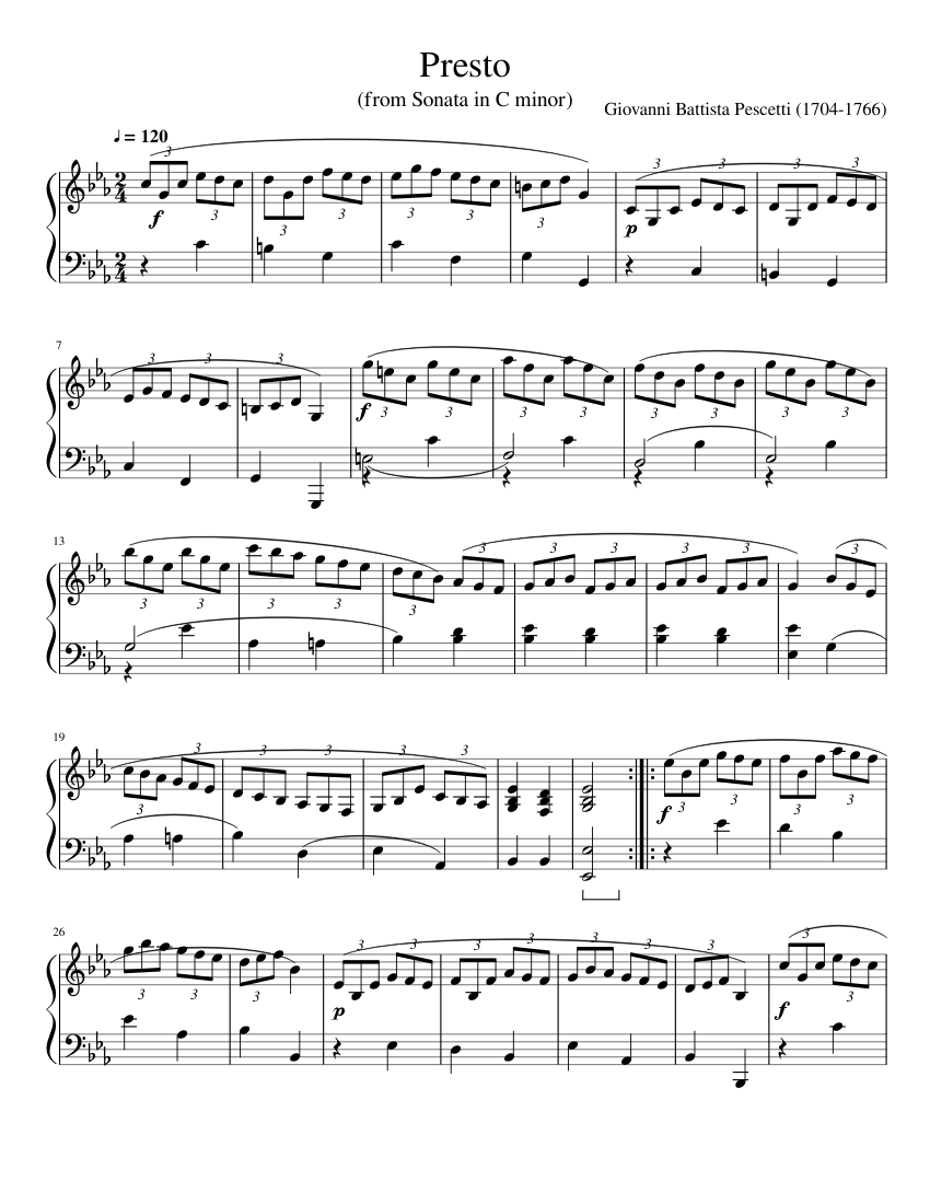 Presto Sheet Music For Piano Solo Musescore Com See more ideas about classical sheet music, sheet music notes, music. presto sheet music for piano solo