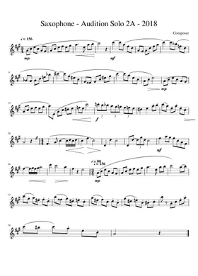 Jerusalema - Alto Sax Sheet music for Saxophone alto (Solo)