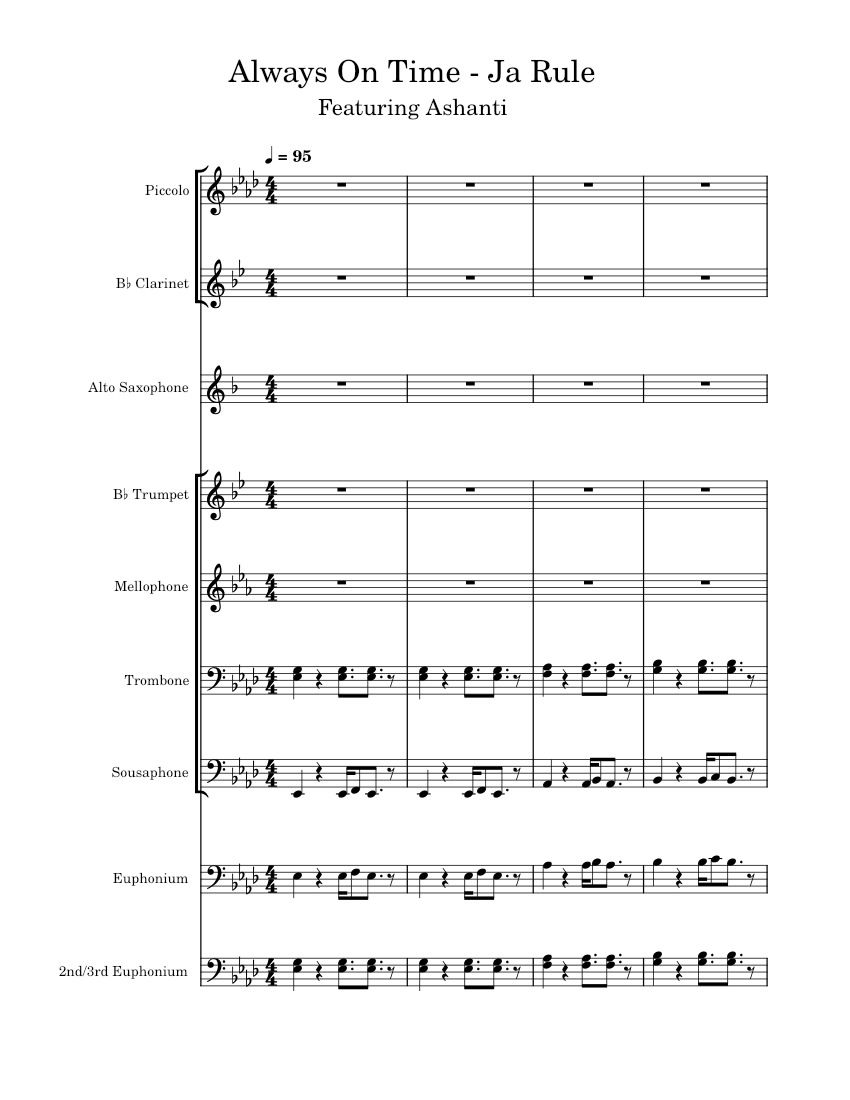 Always On Time (Ja Rule &amp; Ashanti) - Jason Dyer Sheet music for ...