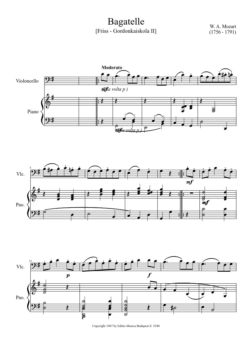 String Quintet K.Anh.83/592b