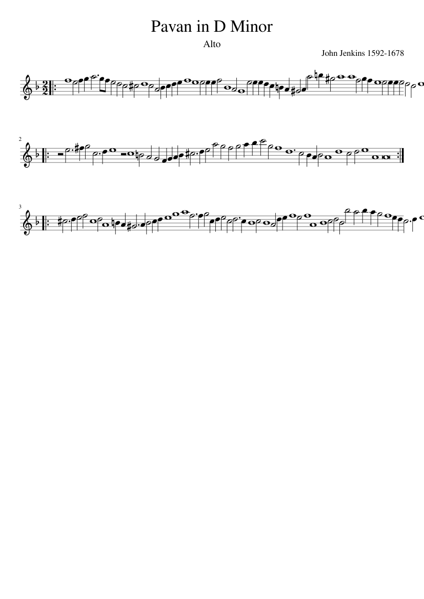 Pavan in D Minor