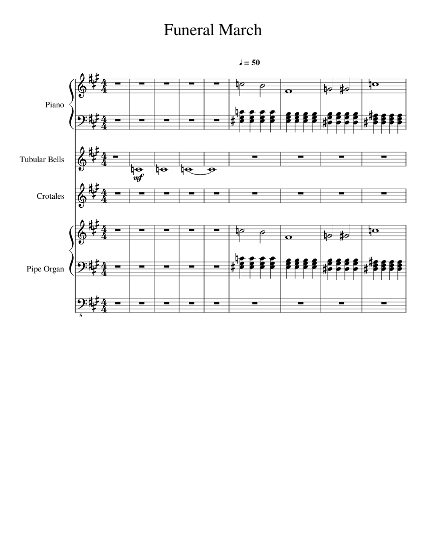 Funeral March Sheet music for Piano (Solo)