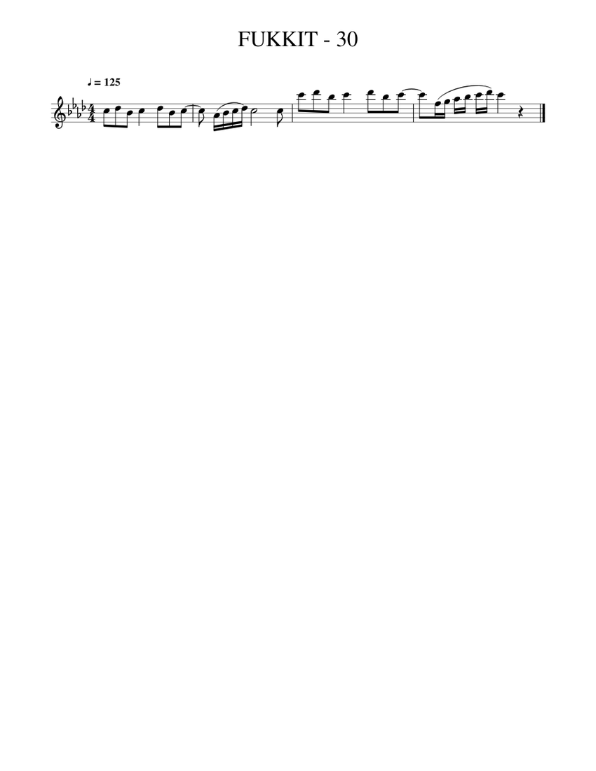 FUKKIT - 30 Sheet music for Trumpet in c (Solo) | Musescore.com