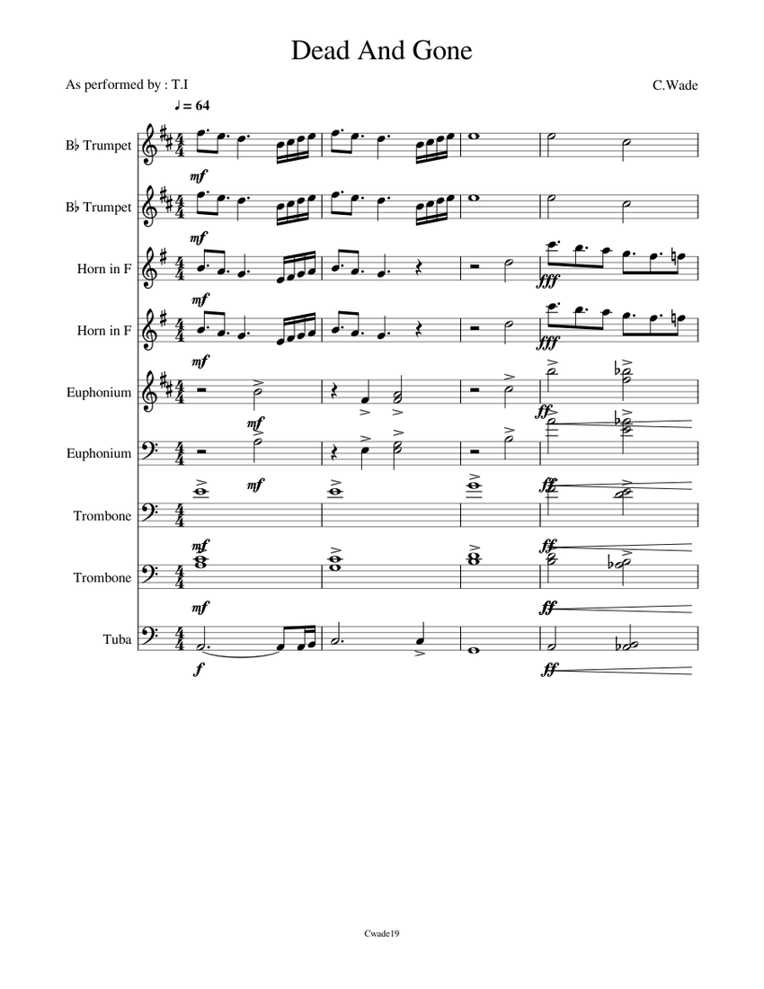 Dead and gone piano tutorial